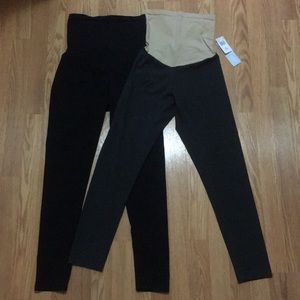 2 Brand New Motherhood Maternity Leggings-Medium